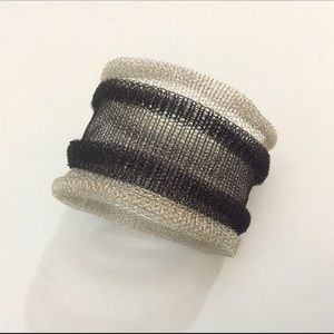 NEW!! Black/Silver Wire Mesh Bracelet - NWT